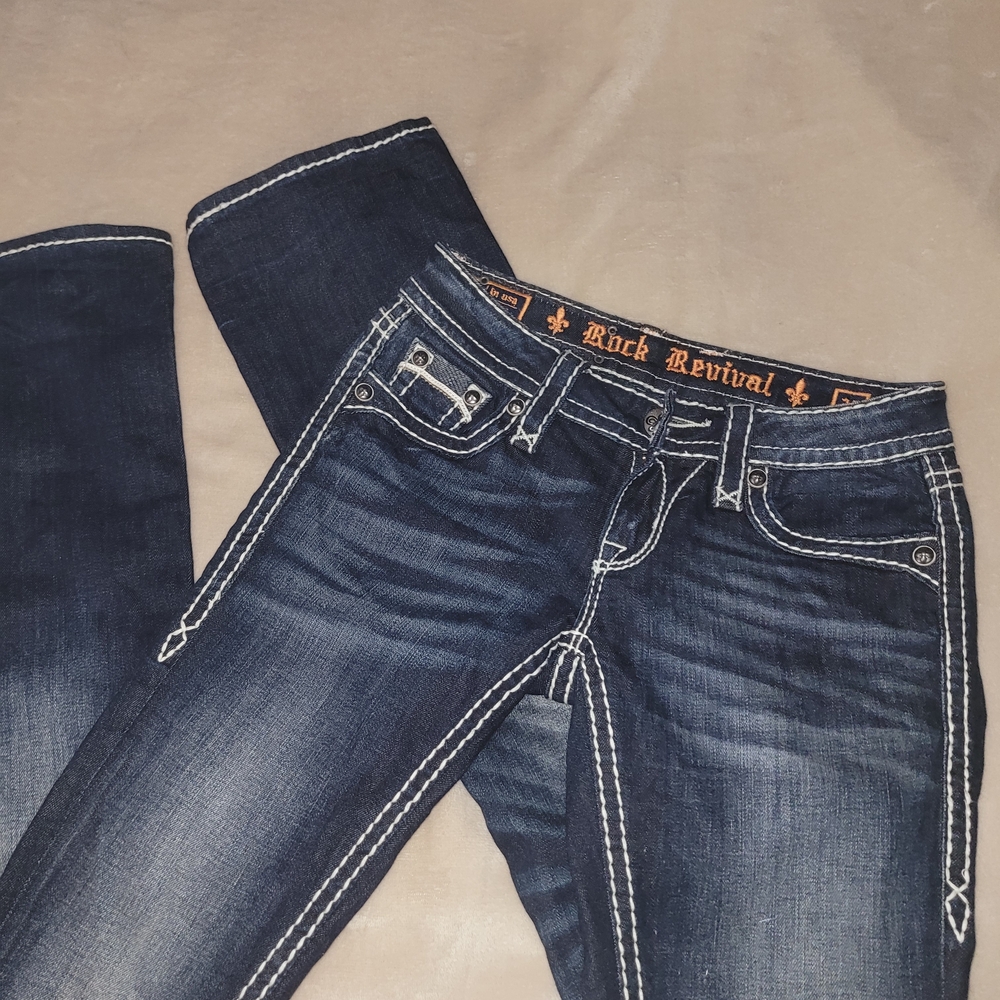 Rock Revival Dark Blue Boot Cut Jeans